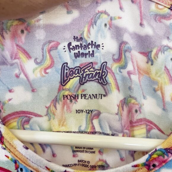 Posh Peanut Lisa Frank Markie Magic Rainbow Unicorn Pink Tulle Dress Girls 10-12 - Picture 7 of 16